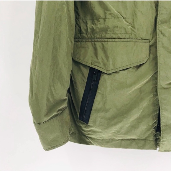 J Lindeberg Farren Nickel Memo Military Jacket Nylon Olive Green Size Small - Picture 3 of 9